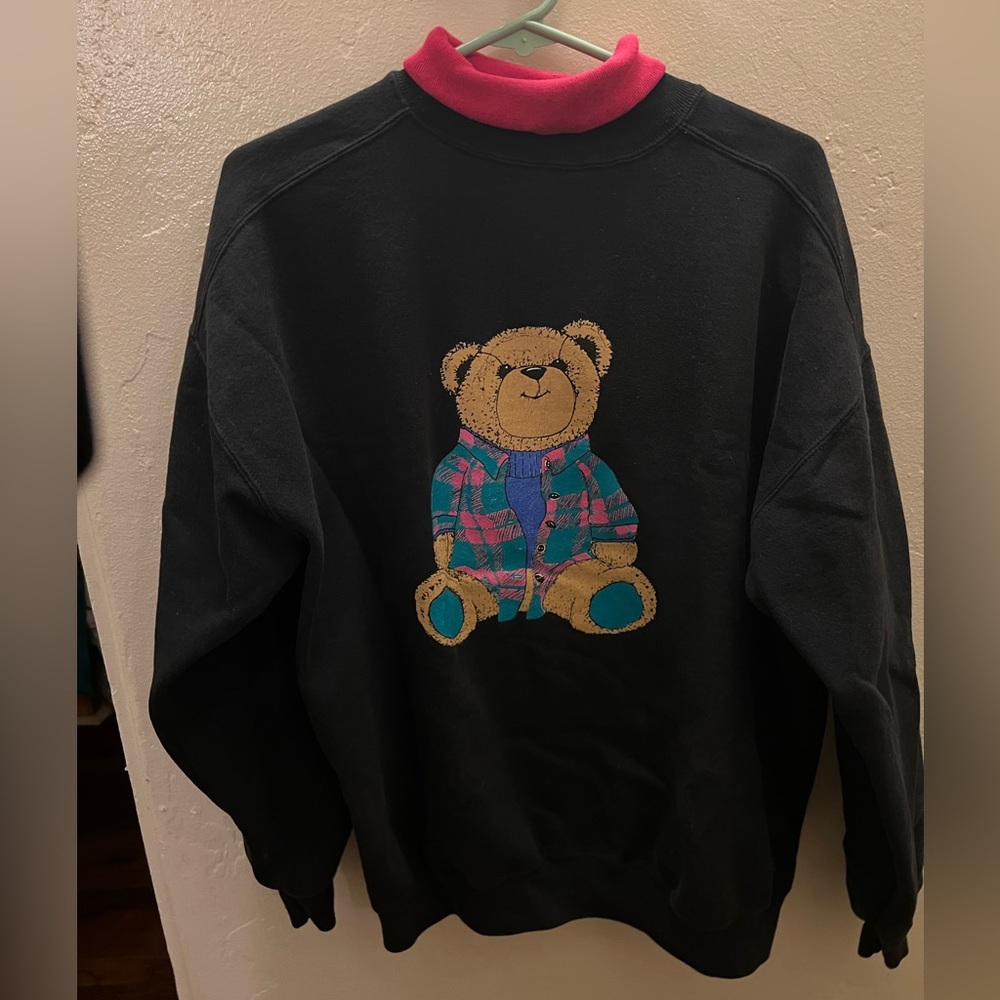 Vintage Teddy Bear turtleneck sweatshirt